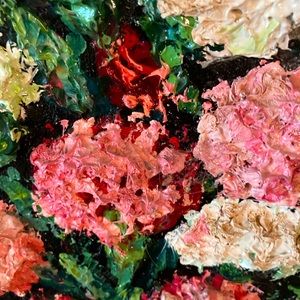 Carnations in gold frame